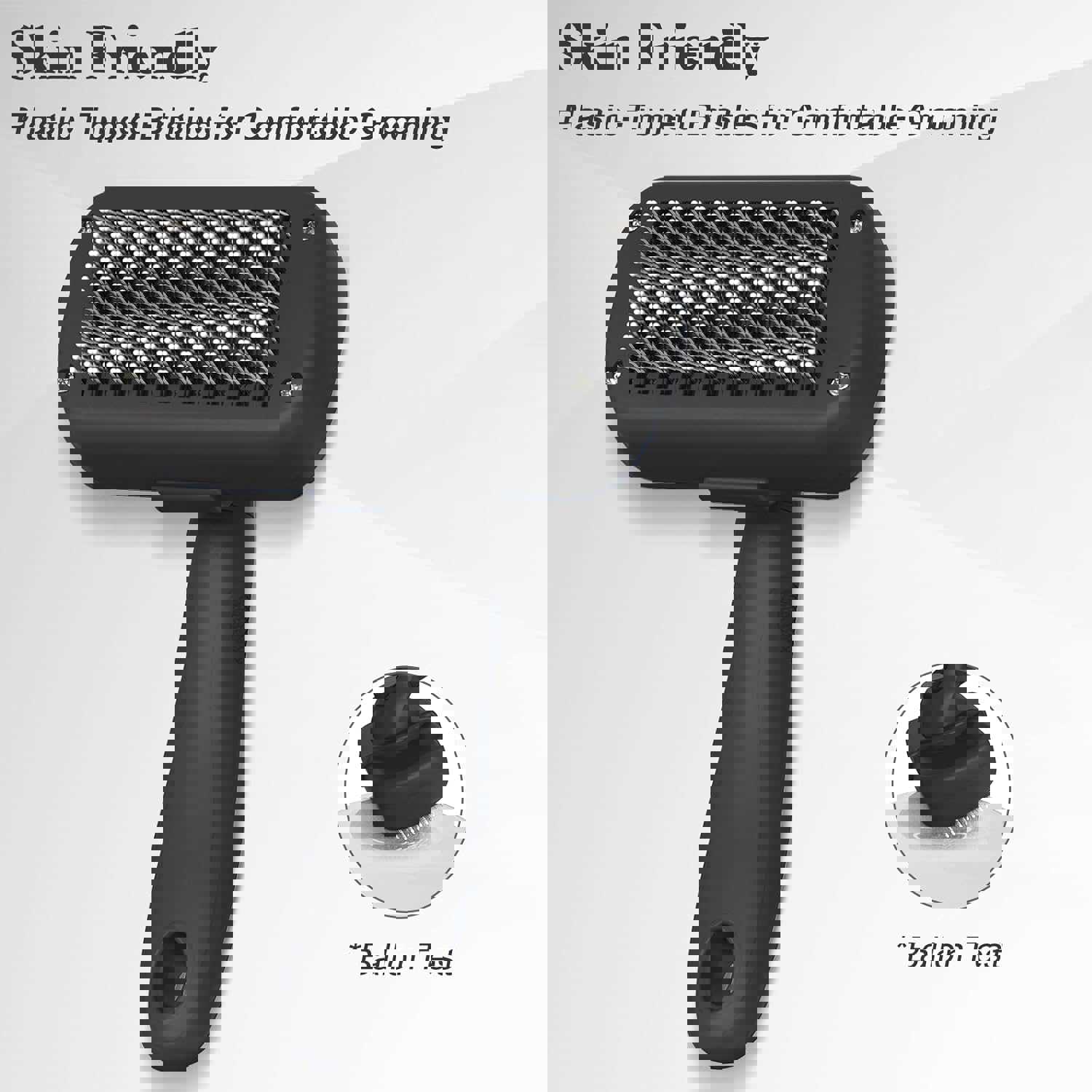 Self Cleaning Slicker Brush for Dogs & Cats - Gentle Deshedding Pet Grooming Tool