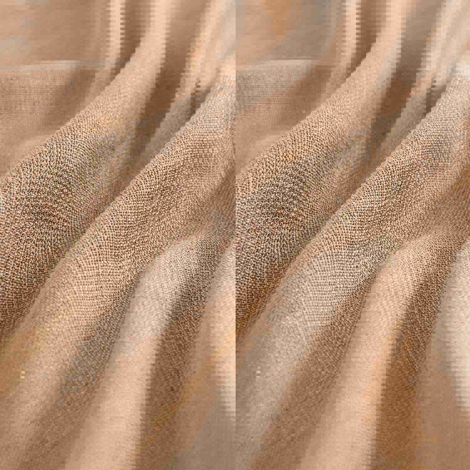 MIULEE Brown Linen Curtains 84 Inch Length for Bedroom Living Room, Soft Thick Linen Textured Window Drapes