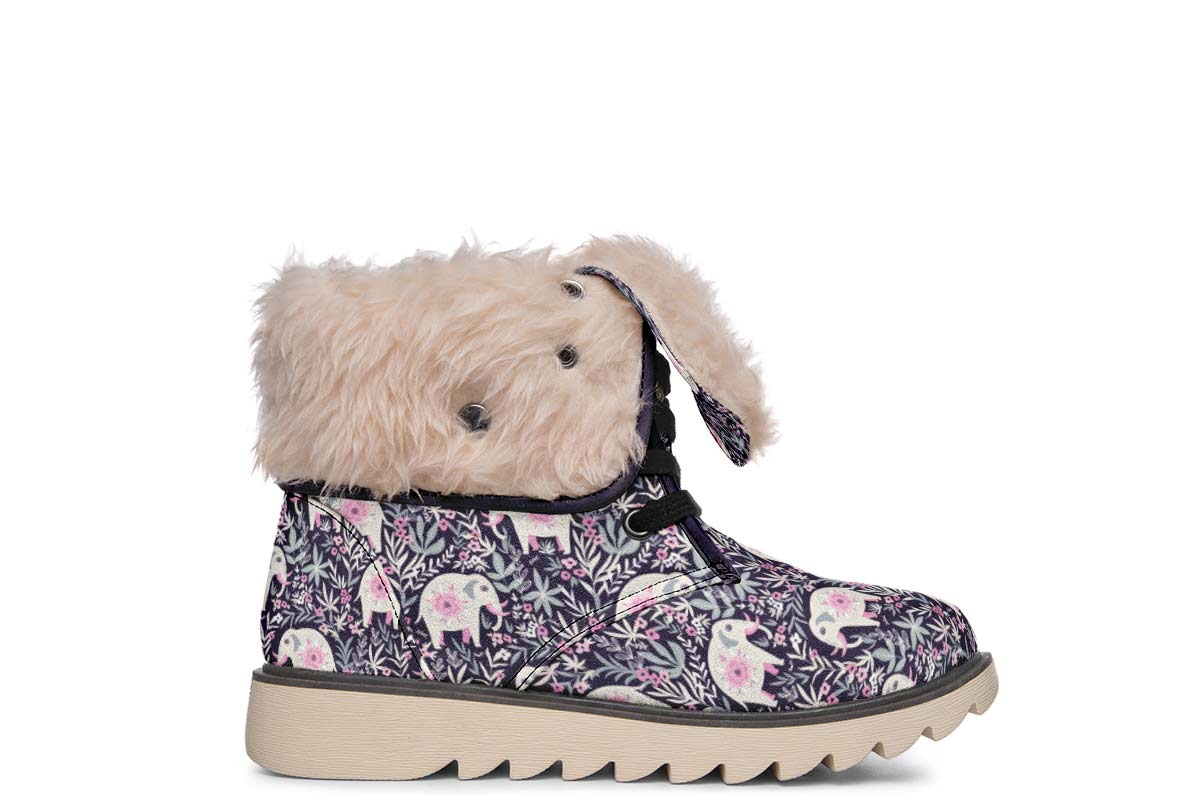 Floral Elephant Polar Vibe Boots
