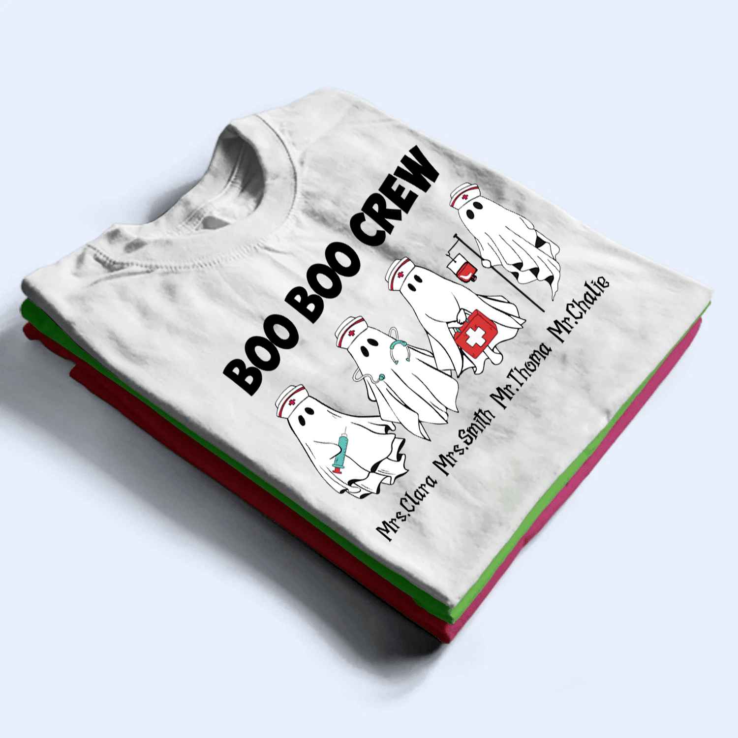 Personalized Night Shift Squad Halloween T-Shirt - Custom Gift for Nurses, CNA, Healthcare Workers