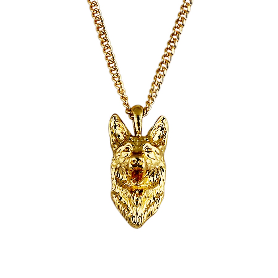 G.SKY German Shepherd Necklace Dog Pendant - Animal Series Jewelry for Pet Lovers (Buy One Get One Free)