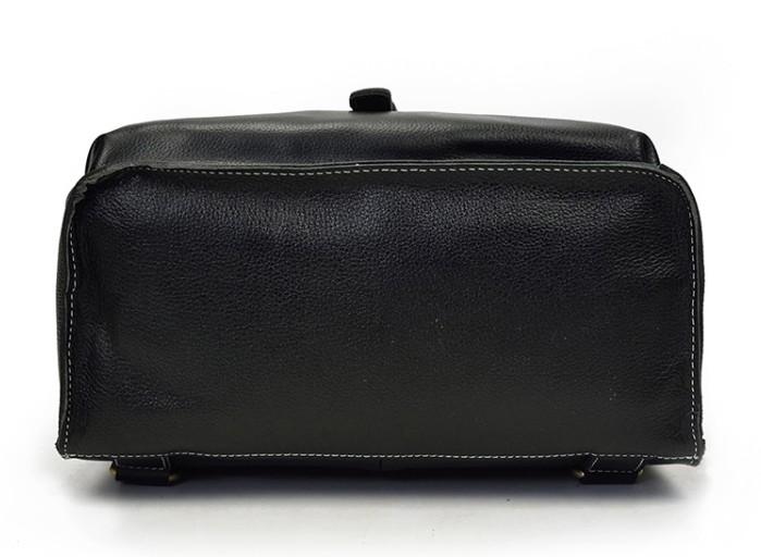 Fashion Black Vintage Leather Men's Backpack for Travel & School