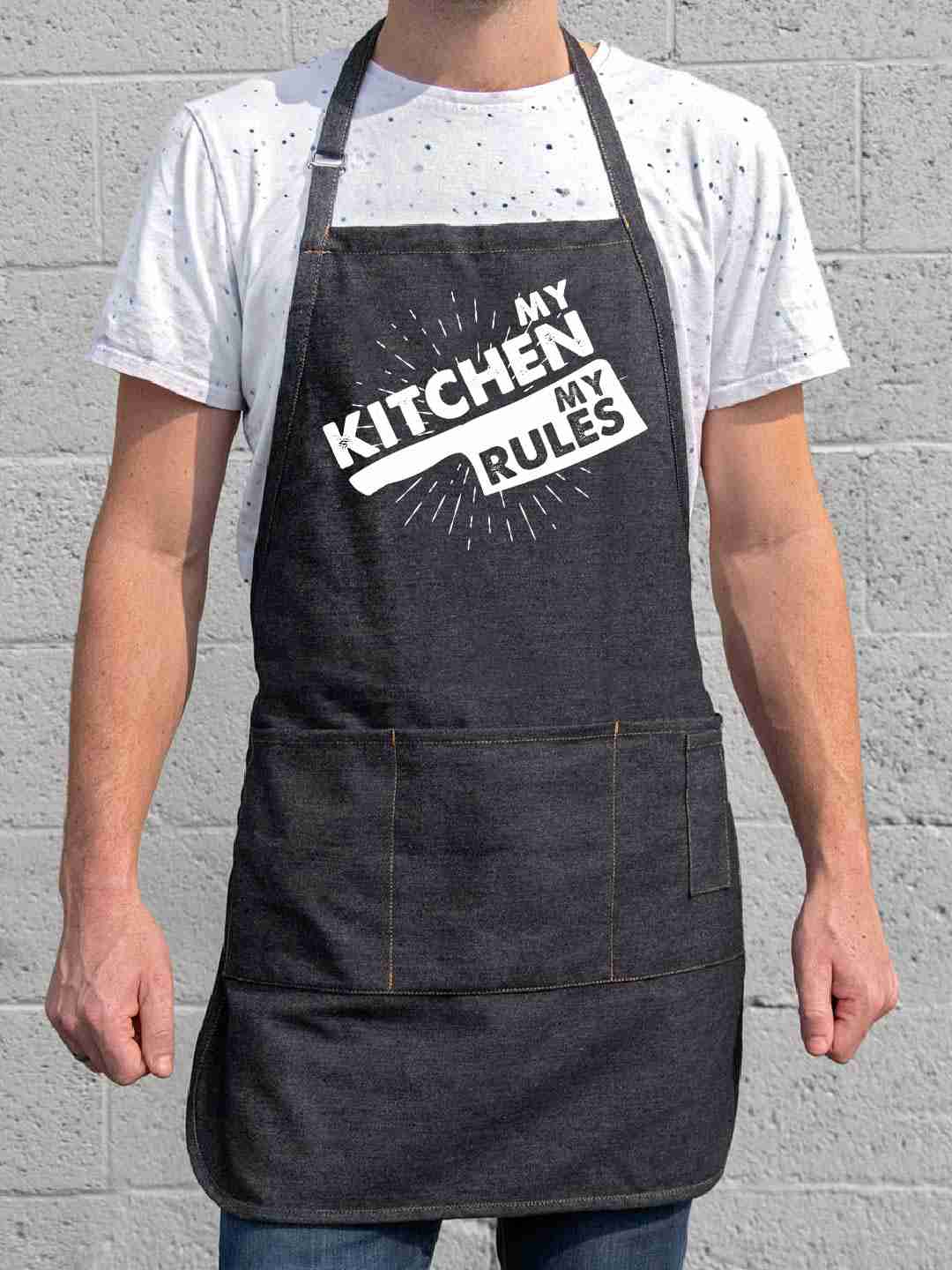 My Kitchen, My Rules Apron - Premium Quality Adjustable Cotton Apron
