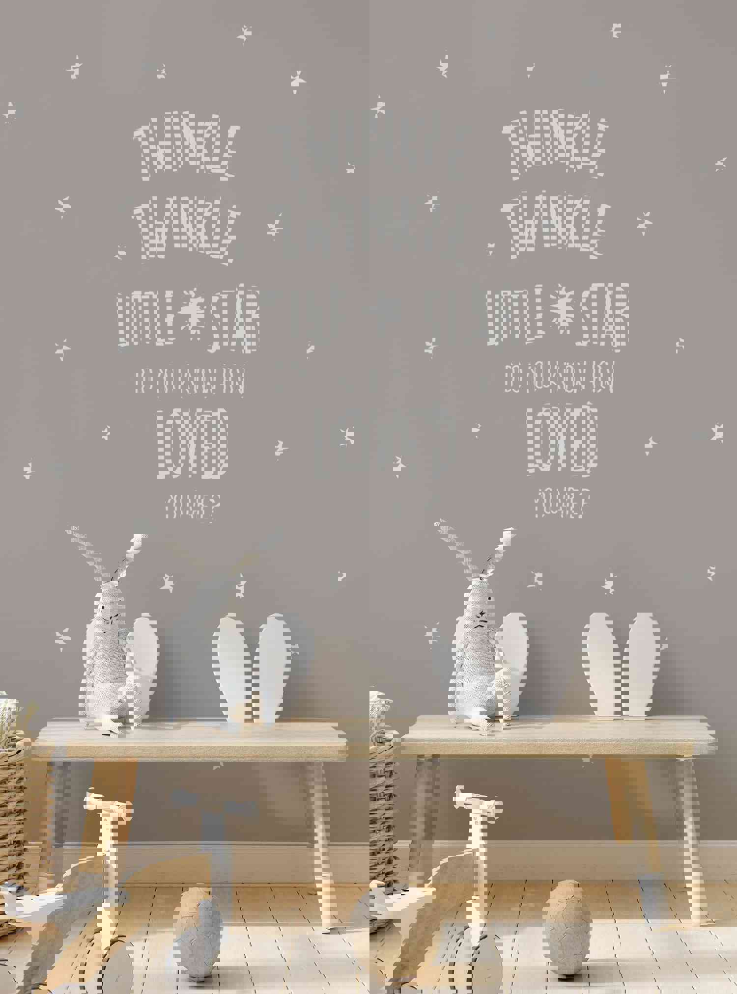 Twinkle Twinkle Little Star Wall Decal - Customizable Nursery Decor
