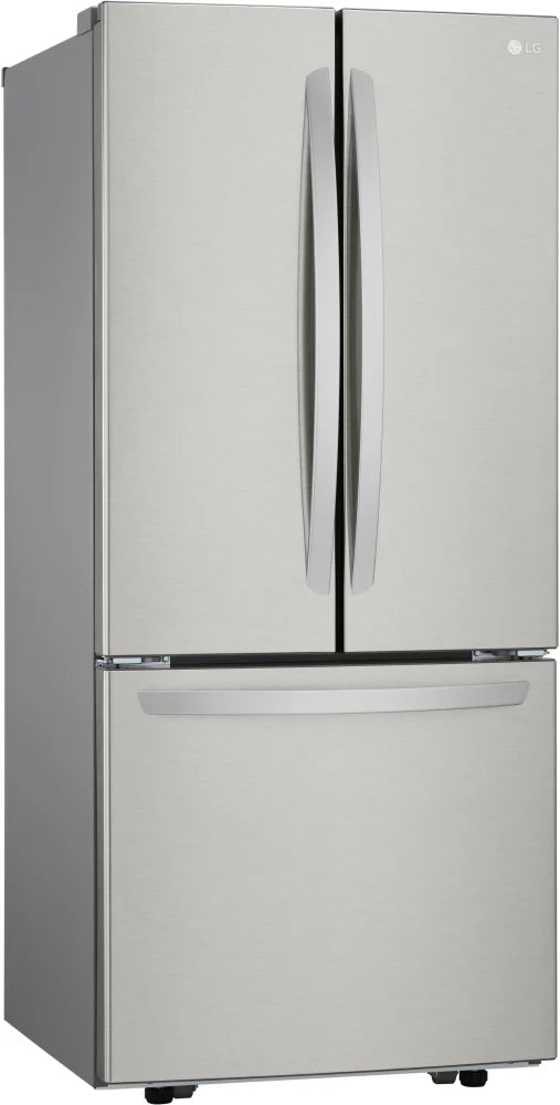 LG - 30 in. W 22 cu. ft. French Door Refrigerator with Ice Maker in Stainless Steel