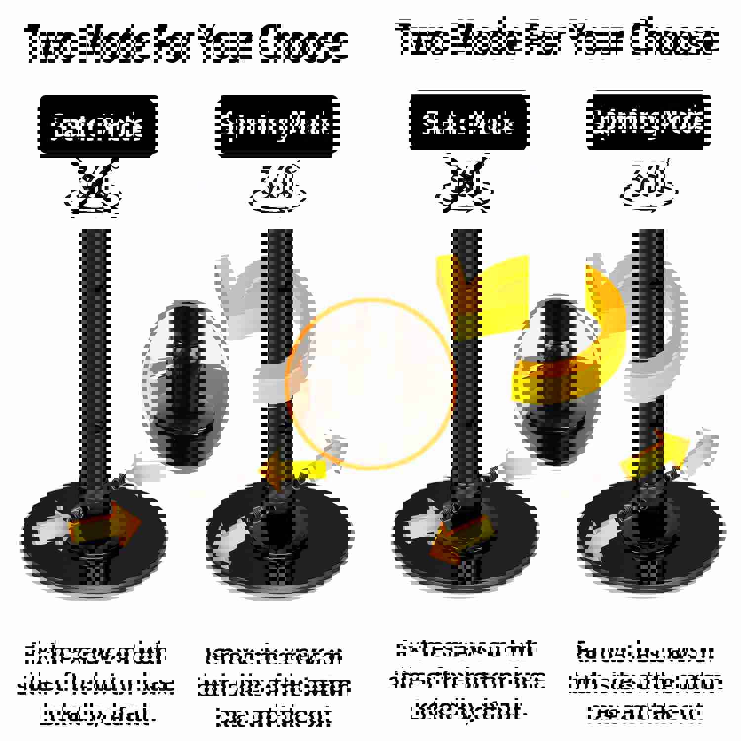 45mm Removable Dance Pole Set - Spinning & Static Fitness Pole for Home, Club, Party, or Pub