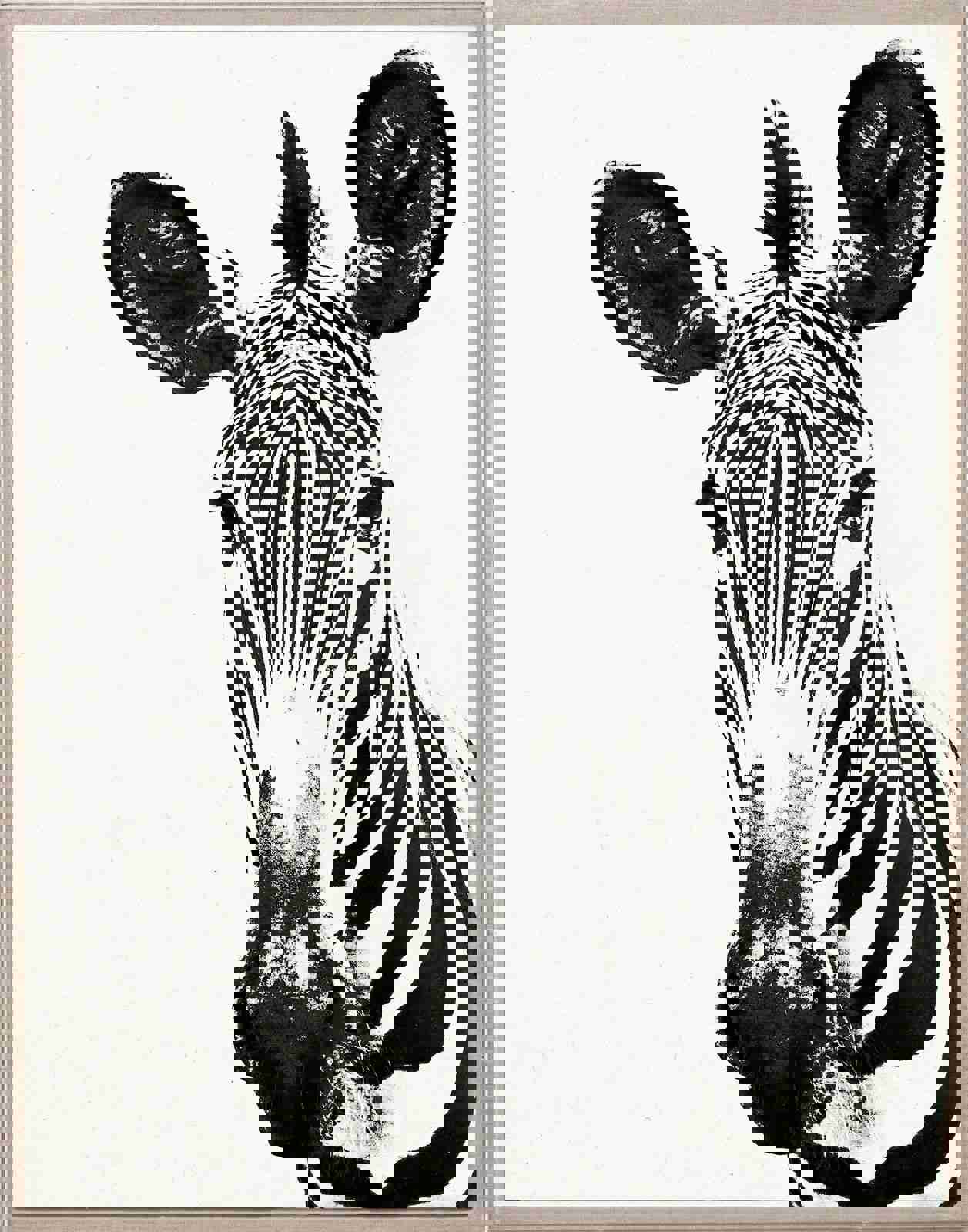 Natural Curiosities Tylinek Zebra Art - High Contrast Wildlife Print