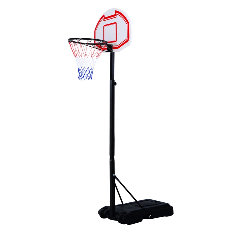 Soozier Adjustable Portable Basketball Hoop System with Wheels for Indoor & Outdoor Use