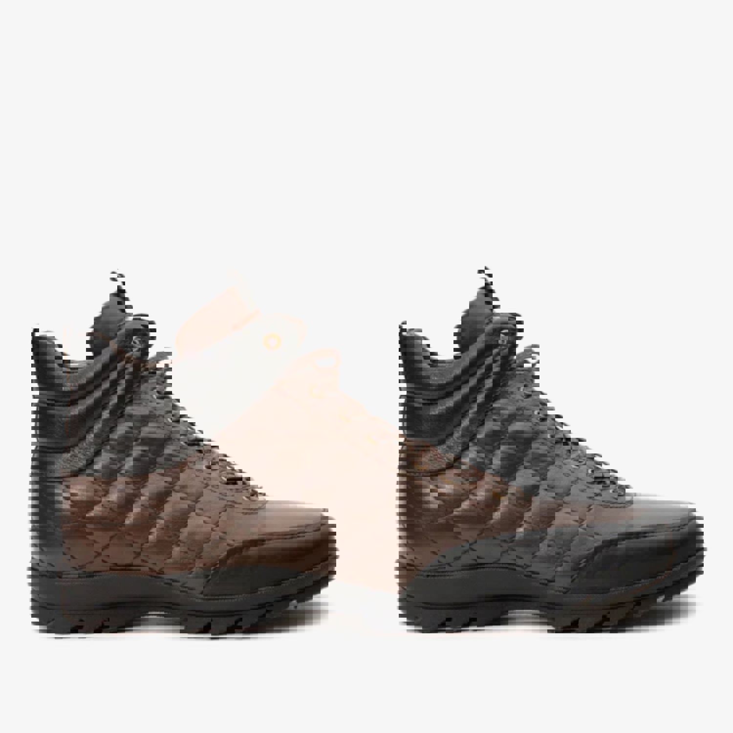 Riga Brown Leather Casual Lace-Up Men Boot with Zipper