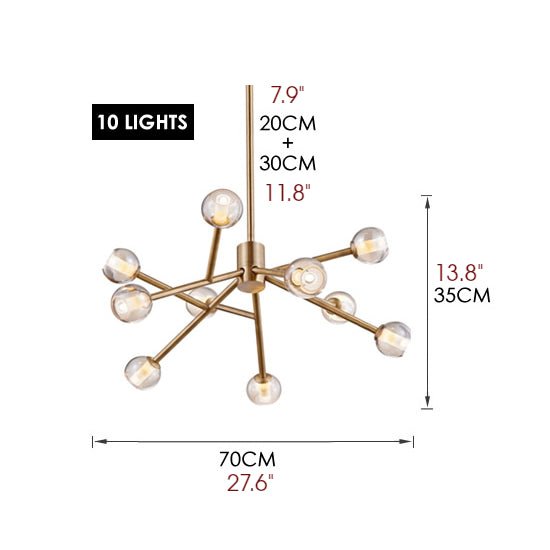 MIRODEMI® Luxury Molecular-Shaped Chandelier for Living Room, Kitchen, Dining Room