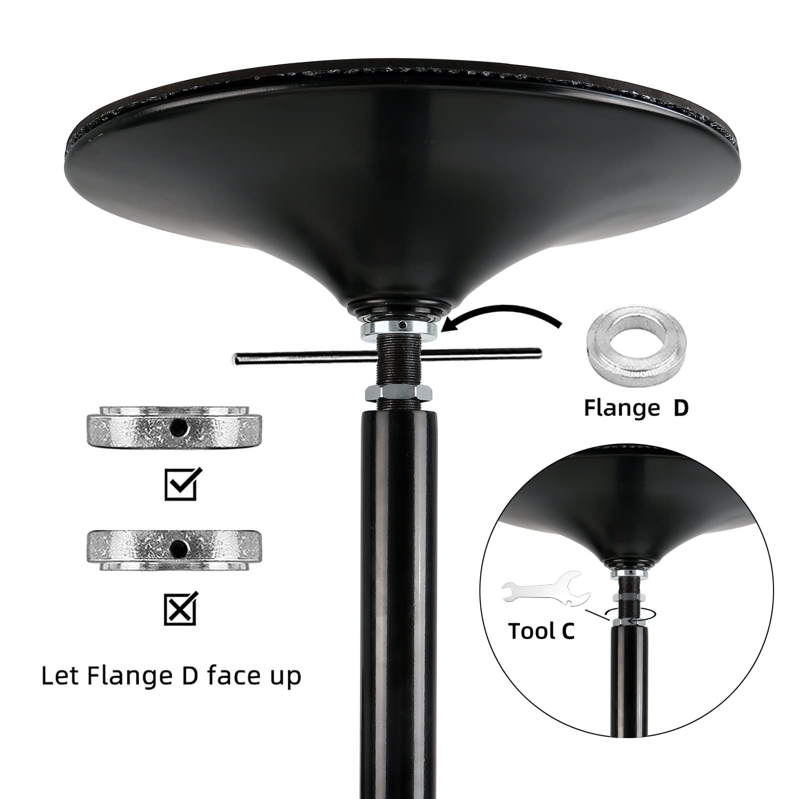 45mm Removable Dance Pole Set - Spinning & Static Fitness Pole for Home, Club, Party, or Pub