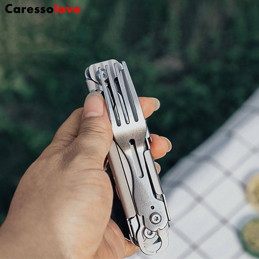 Caressolove 5-in-1 Folding Camping Knife - Multifunctional Outdoor Survival Tool