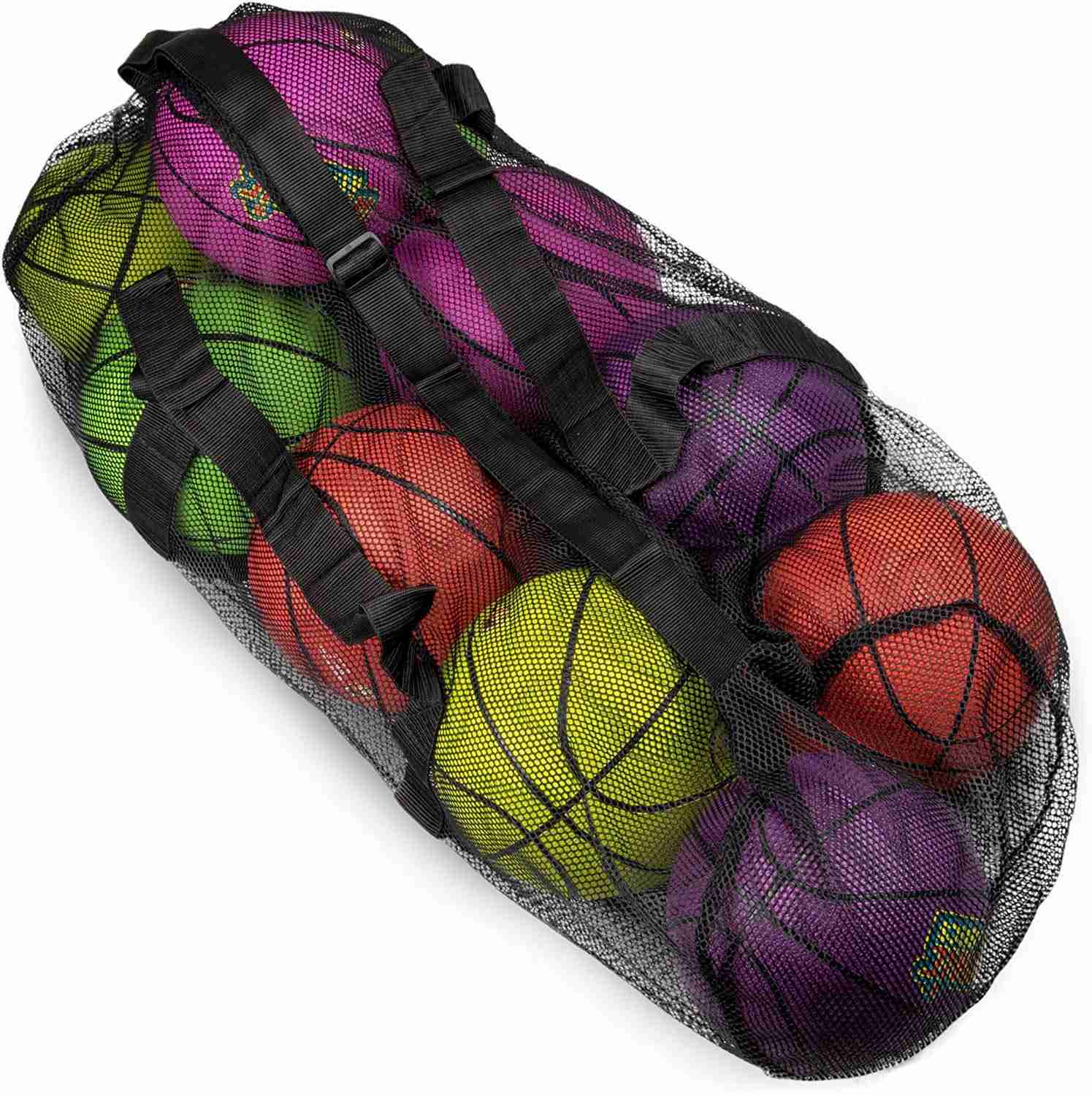 Crown Sporting Goods 39 Mesh Sports Ball Bag with Adjustable Shoulder Strap