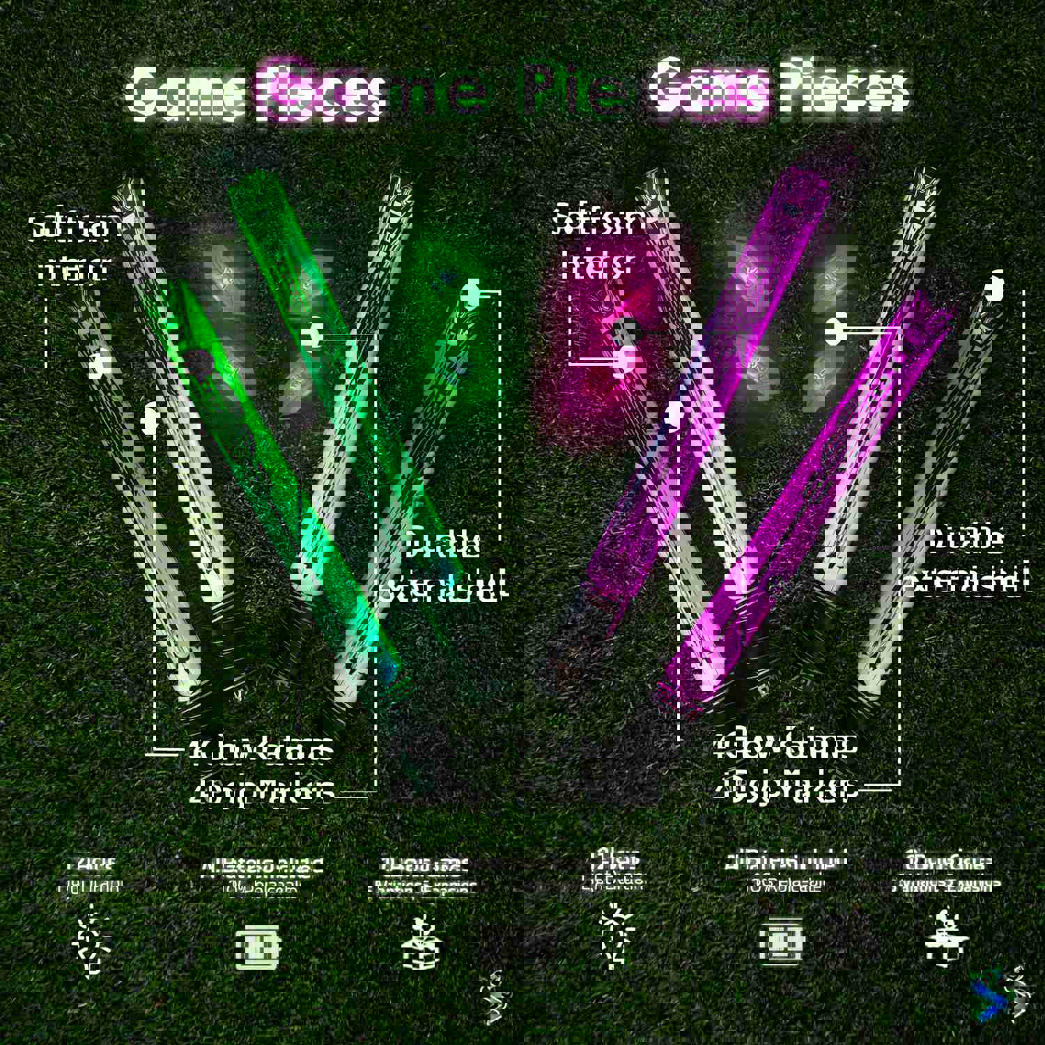 Starlux Games Glow Battle: Ninja Game with Glow-in-The-Dark Foam Swords for Kids and Teens