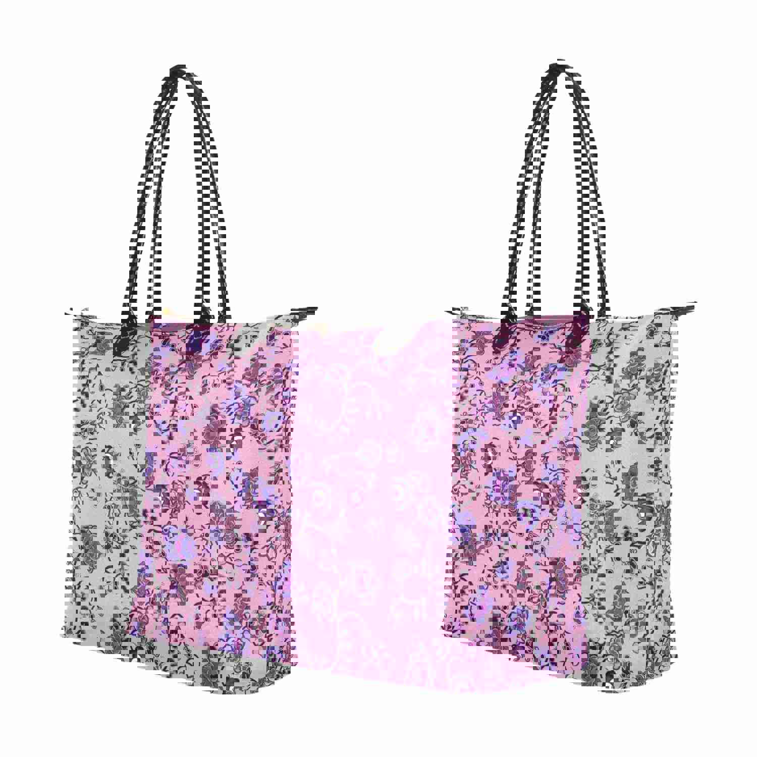 Purple Floral Amour Single-Shoulder Lady Handbag