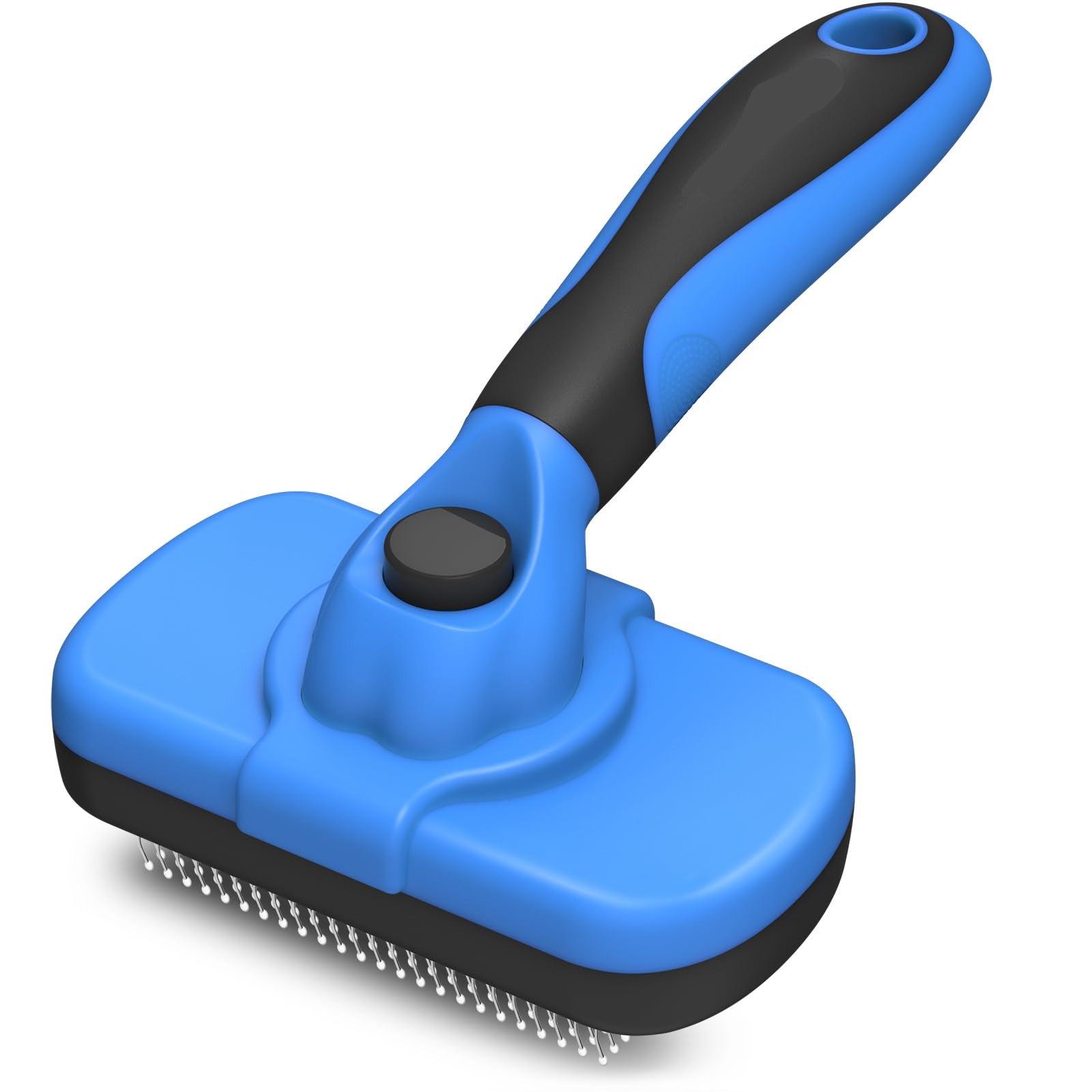 Self Cleaning Slicker Brush for Dogs & Cats - Gentle Deshedding Pet Grooming Tool