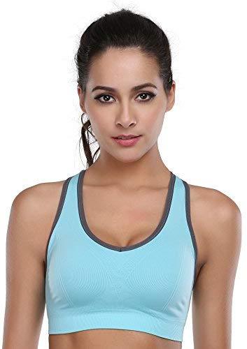 BAOMOSI Women's Seamless Racerback Sports Bra - High Impact Support for Yoga, Gym & Workout