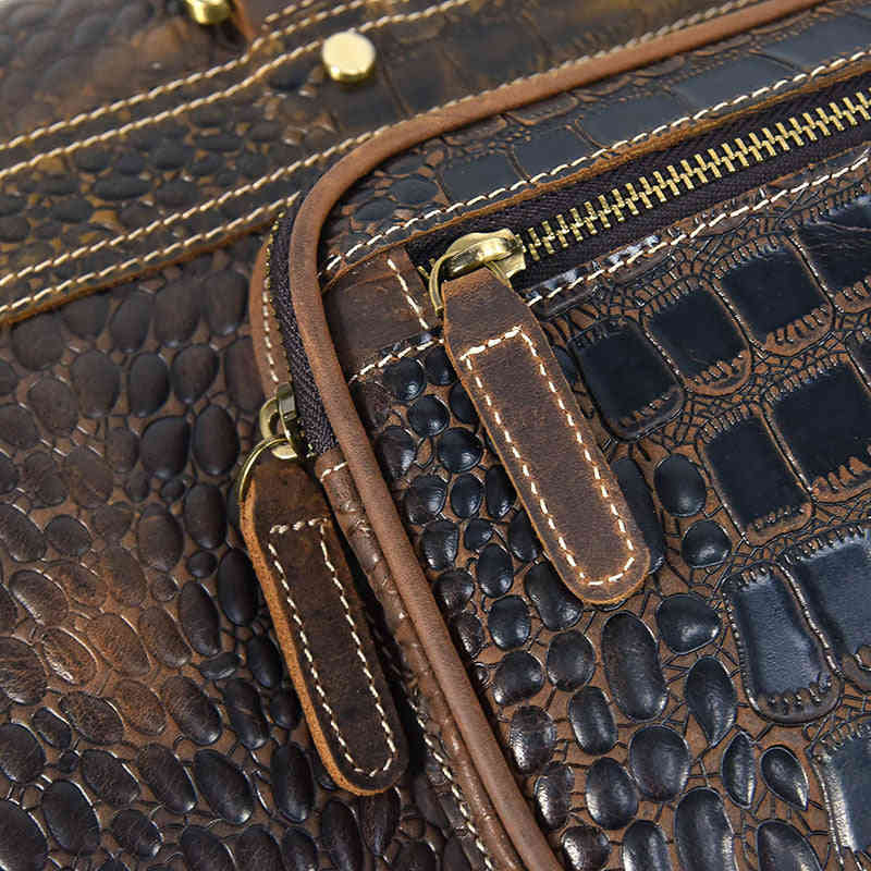 Men's Large-capacity Retro Cowhide Travel Suitcase