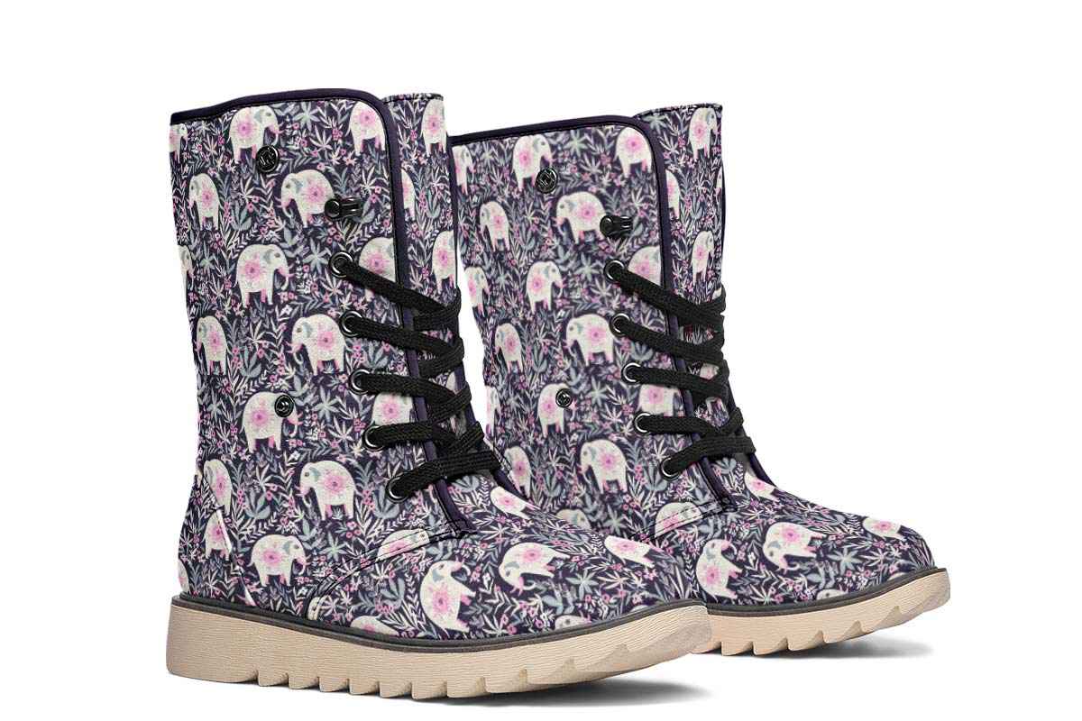 Floral Elephant Polar Vibe Boots
