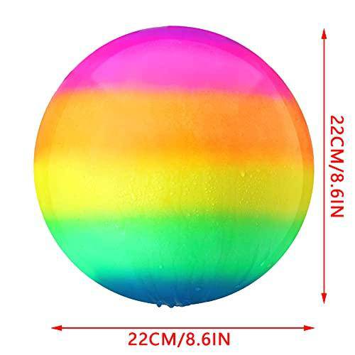 BITM Swimming Pool Dive Toys - 9 Inch Rainbow Ball for Underwater Games (Multicolor)