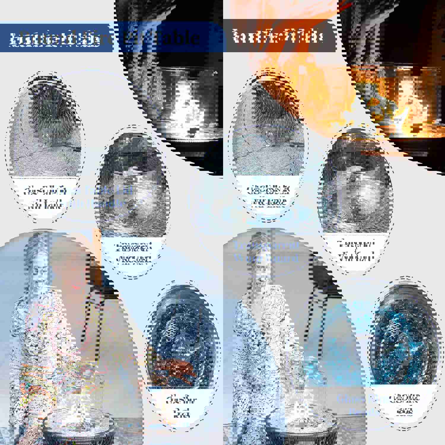 Montmartre Outdoor Wicker Patio Small Fire Pit Table