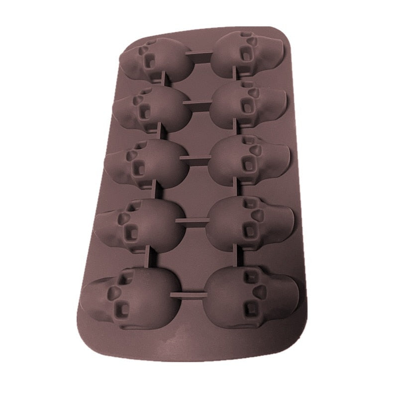 3D Skull Ice Cube Mold Silicone Tray for Whiskey, Cocktails, and DIY Crafts