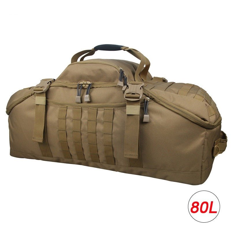 MOS Gear Tactical Travel Backpack 40L 60L 80L - Ultimate 3 Way Duffle Bag