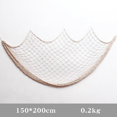 Qfdian Mediterranean Wind Nautical Fishing Net Seaside Wall Decoration