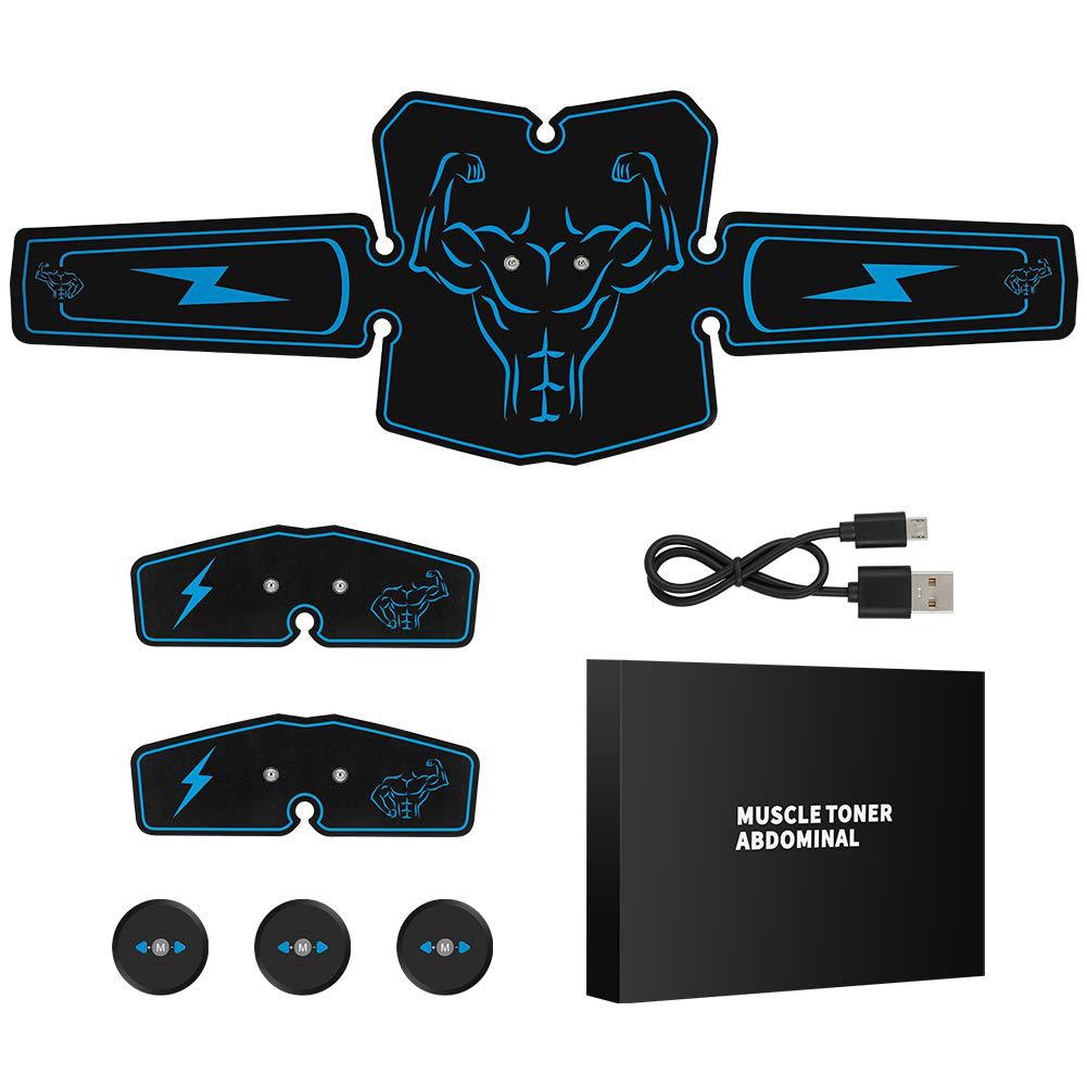 Ems Abdominal Arm Trainer Body Slimming Belt Abs Muscle Stimulator Toner For Home Gym Fitness Exercise
