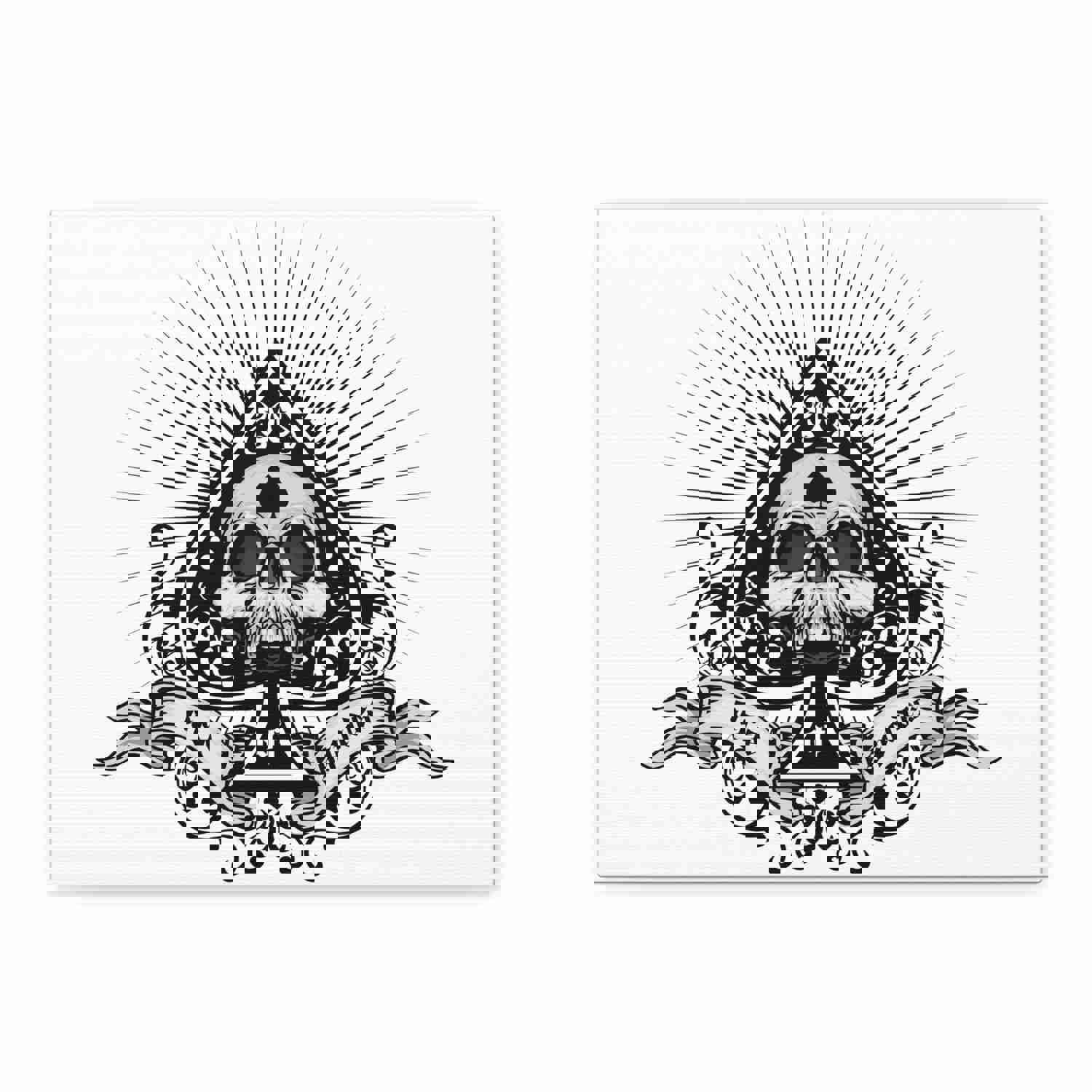 Grunge Ace of Spades Playing Card Canvas Wall Art - Ready-to-Hang Home Decor