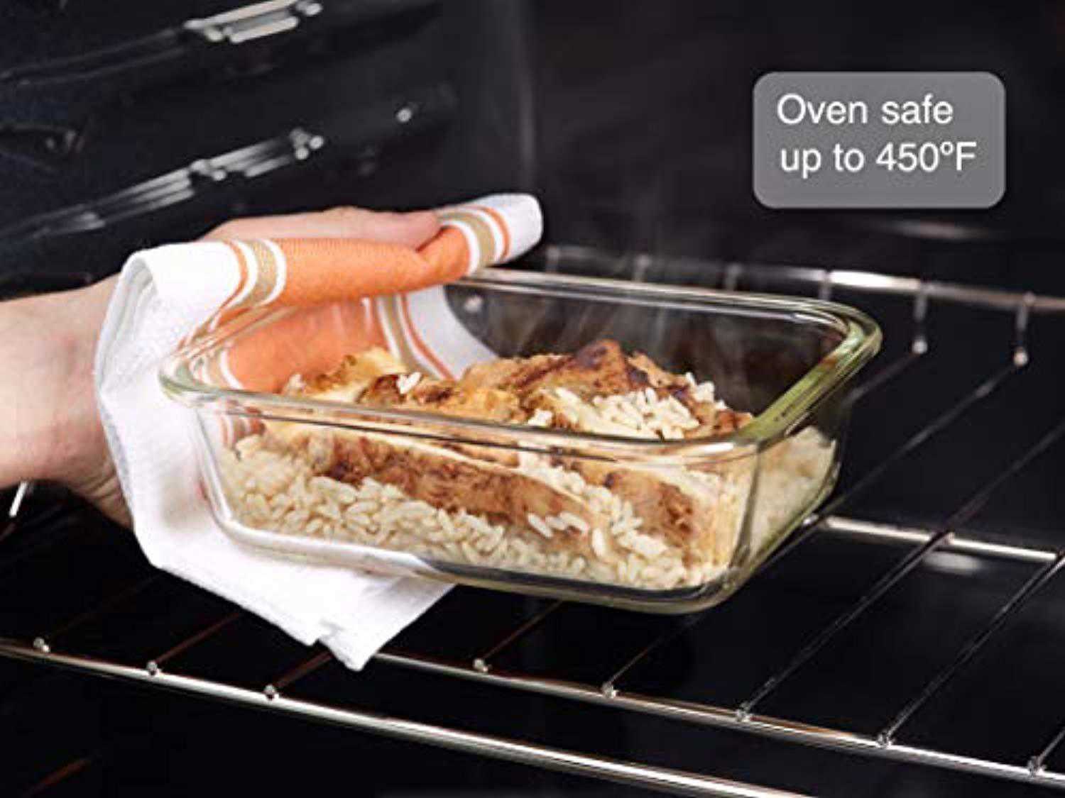 Vibz Glass Food Storage Containers - 18 Piece Set for Prep, Freeze, Reheat, and Bake