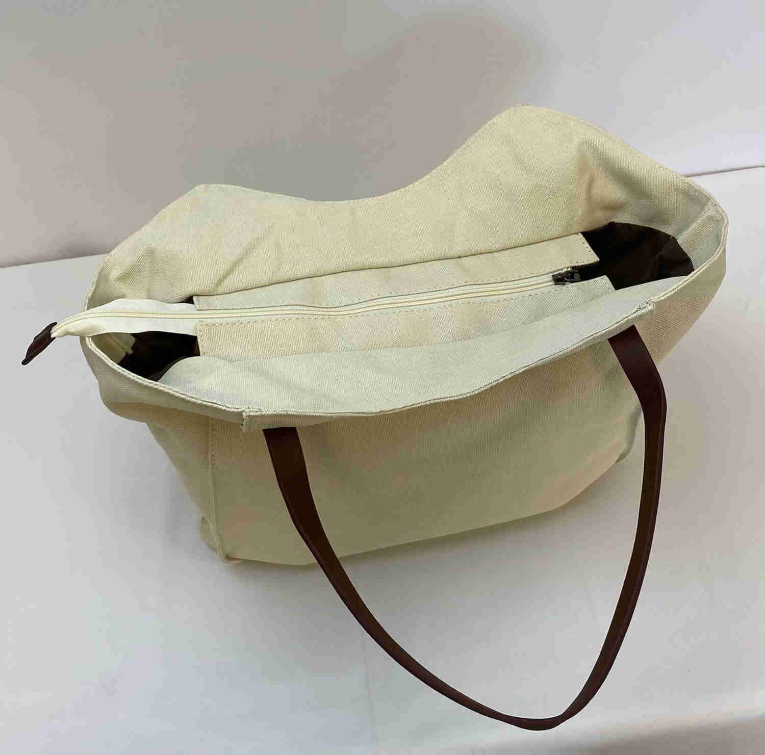 Eco-Friendly Cream Canvas Tote with Hemp Cosmetic & Tech Bag Bundle