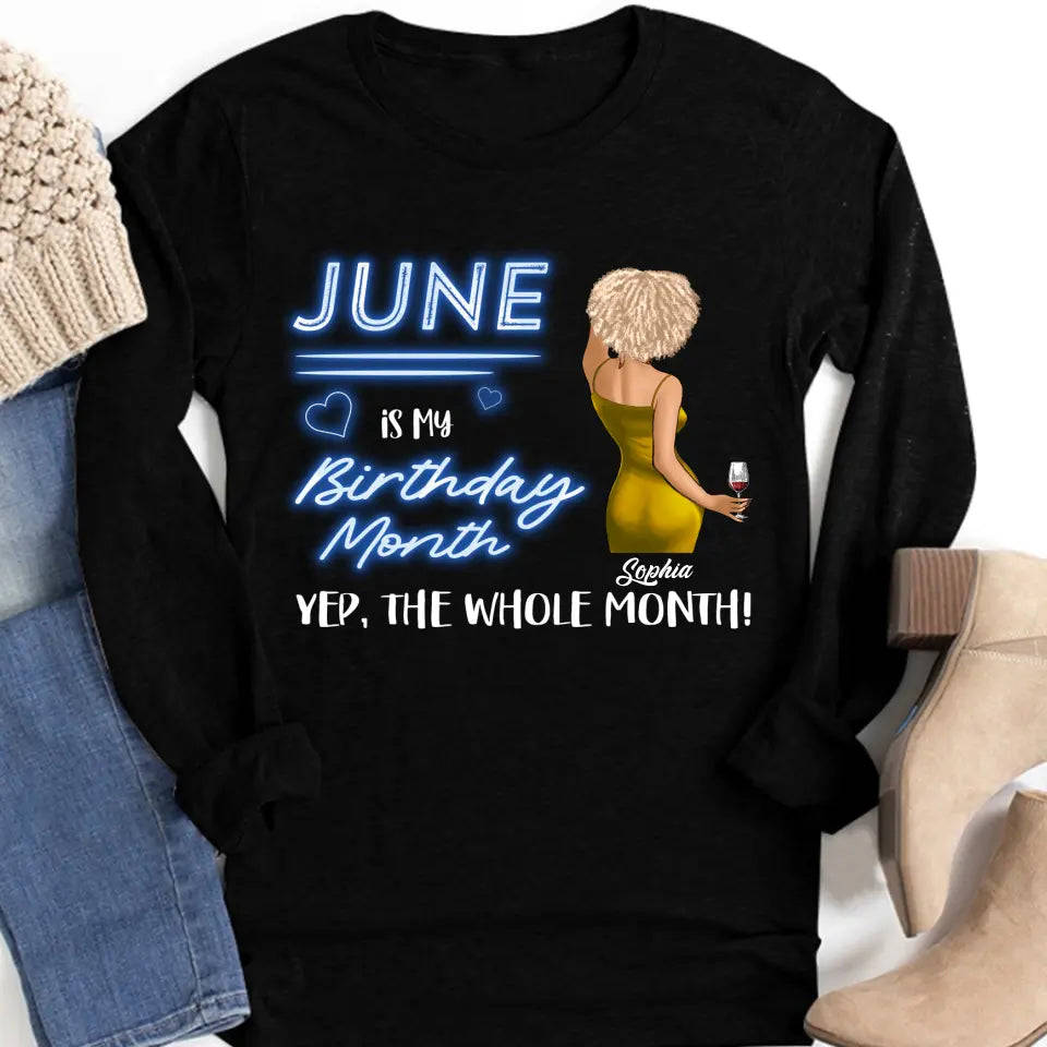 June Birthday Shirt - Custom Birthday Gift for Women Born in June