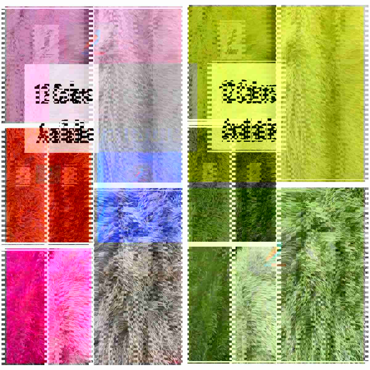 Solid Mongolian Long Pile Animal Faux Fur Fabric for Coats, Blankets, and Home Decor