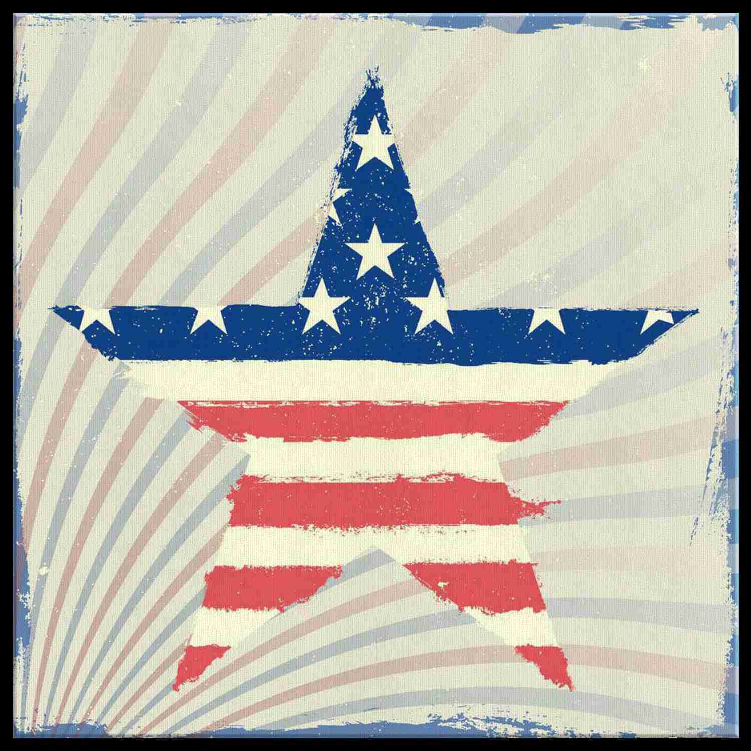 GRUNGE STAR - Premium Canvas Art Print