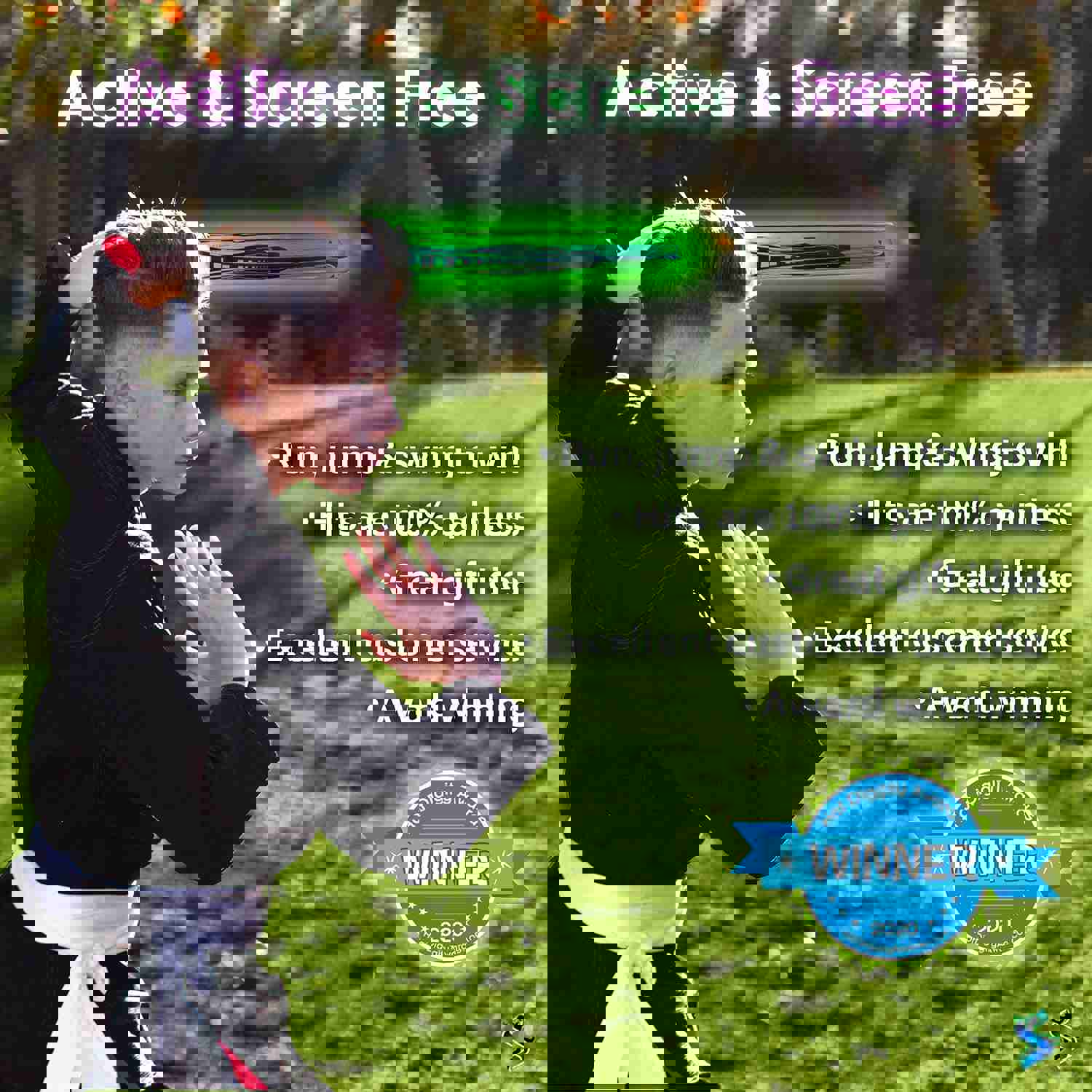 Starlux Games Glow Battle: Ninja Game with Glow-in-The-Dark Foam Swords for Kids and Teens