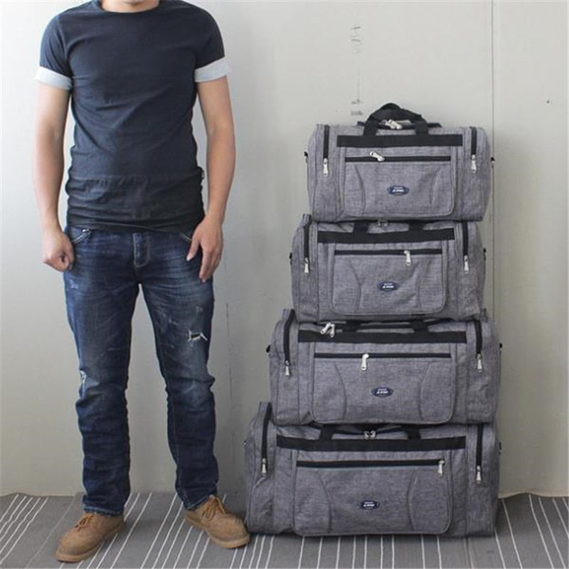 Lkblock Oxford Waterproof Men's Travel Duffle Bag - Large Capacity Business & Weekend Hand Luggage