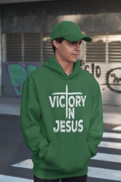 F&H Christian Victory In Jesus Unisex Hoodie - Soft, Stylish & Cozy