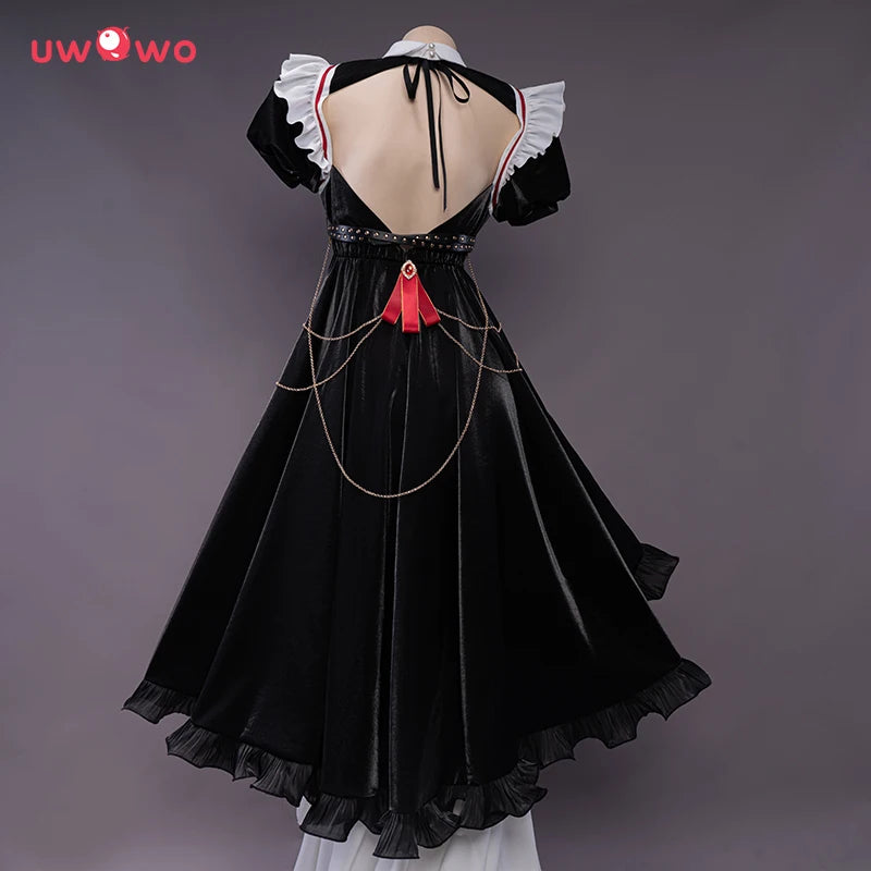 UWOWO Rosaria Cosplay Maid Costume - Genshin Impact Fanart Dress for Halloween & Christmas