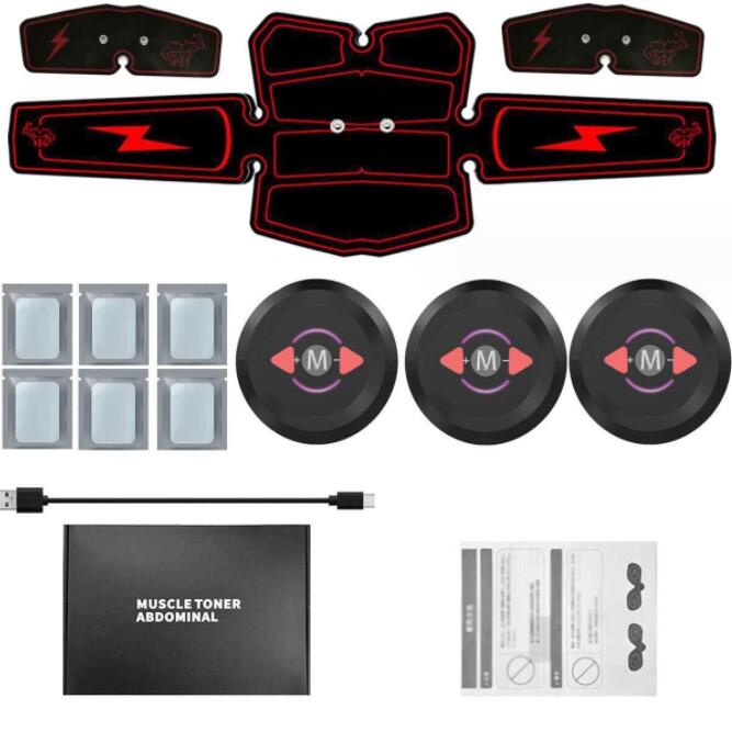 Ems Abdominal Arm Trainer Body Slimming Belt Abs Muscle Stimulator Toner For Home Gym Fitness Exercise