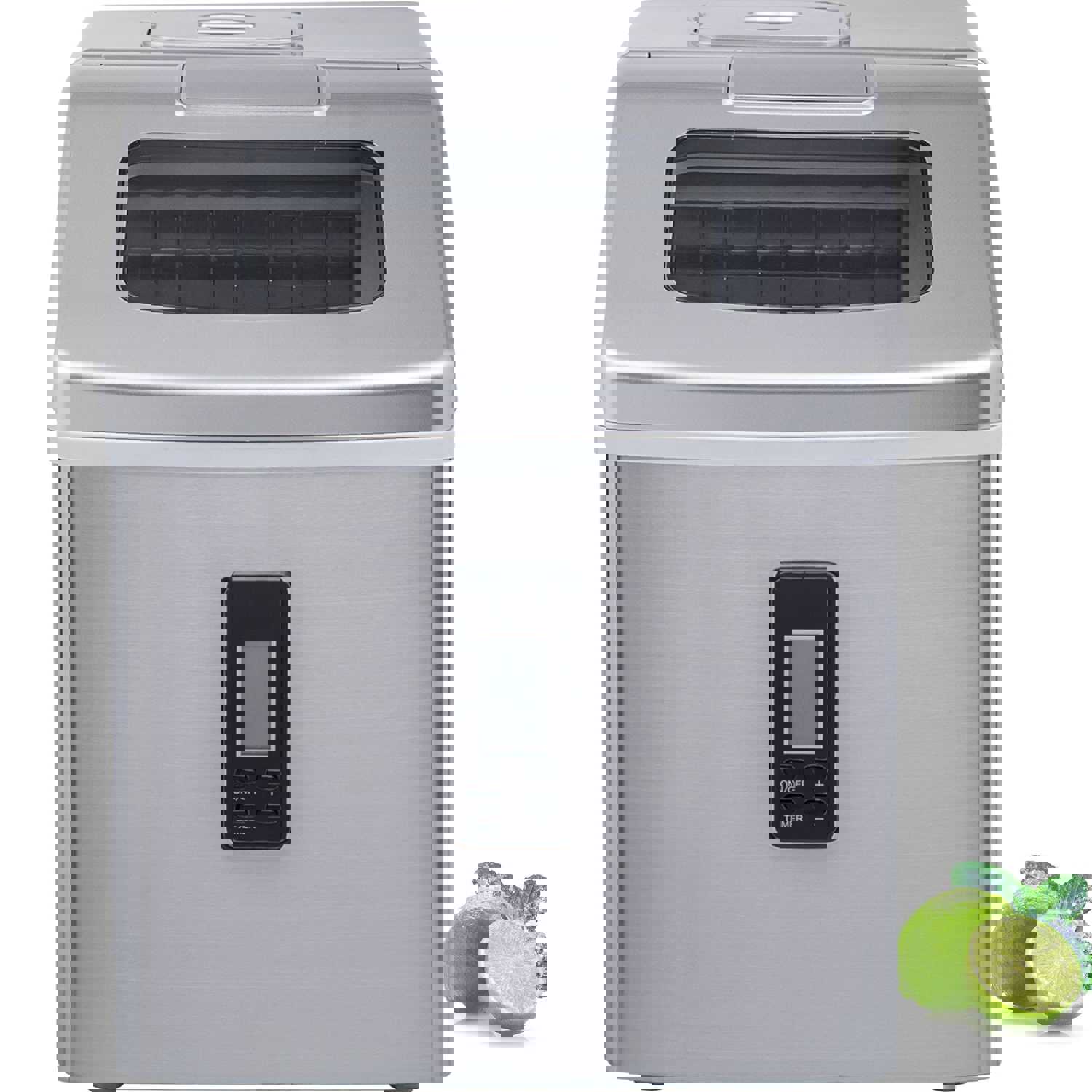 Portable Counter-top Ice Maker Machine for Crystal Ice Cubes in 48 lbs/24H with Ice Scoop