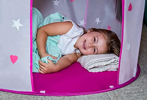 FoxPrint Princess Castle Play Tent with Glow in The Dark Stars for Kids
