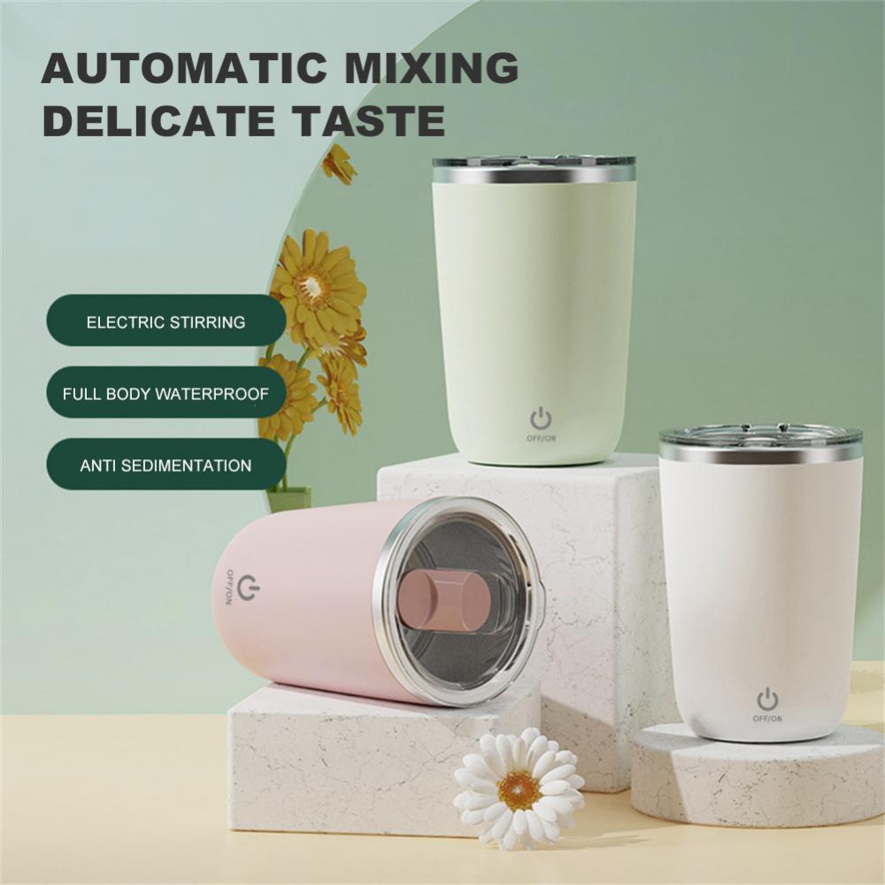 350ml Automatic Self Stirring Mug for Coffee, Milk, and Juice - Electric Stainless Steel Magnetic Mixing Cup