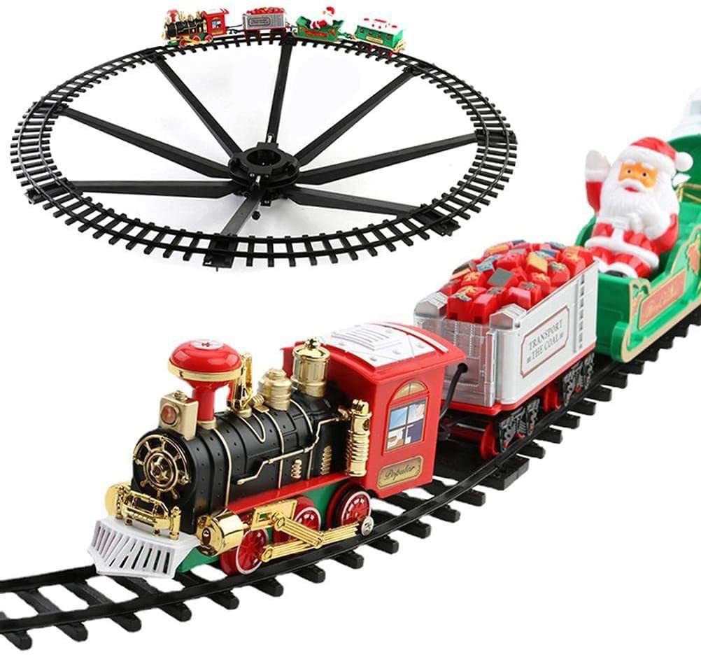 Electric Christmas Train with Music and Hangable Lamplight