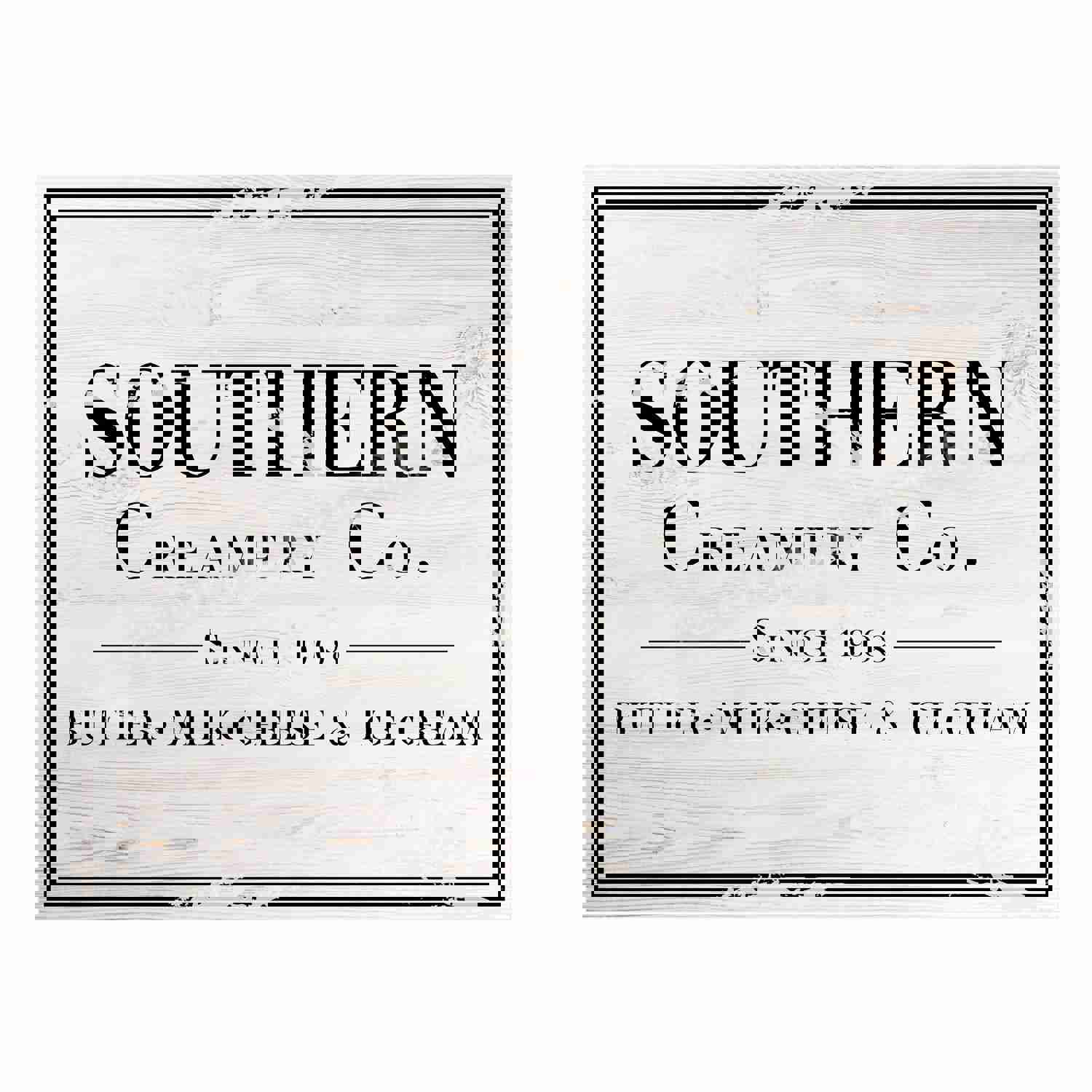 Southern Creamery Co. Vintage Wall Art Sign - 14 x 11 Replica Distressed Poster Print - Ready to Frame