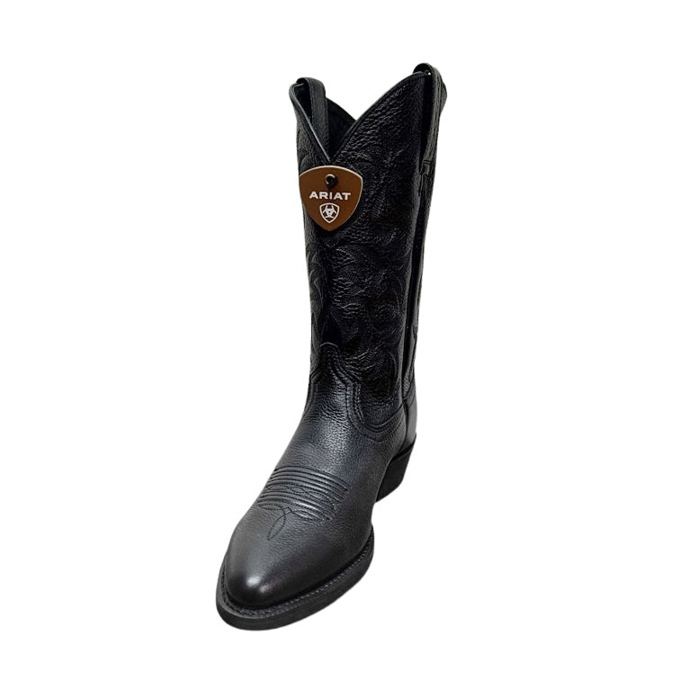 Ariat Mens Heritage R Toe Western Boot - Medium Black Deertan (Style: 10002218)