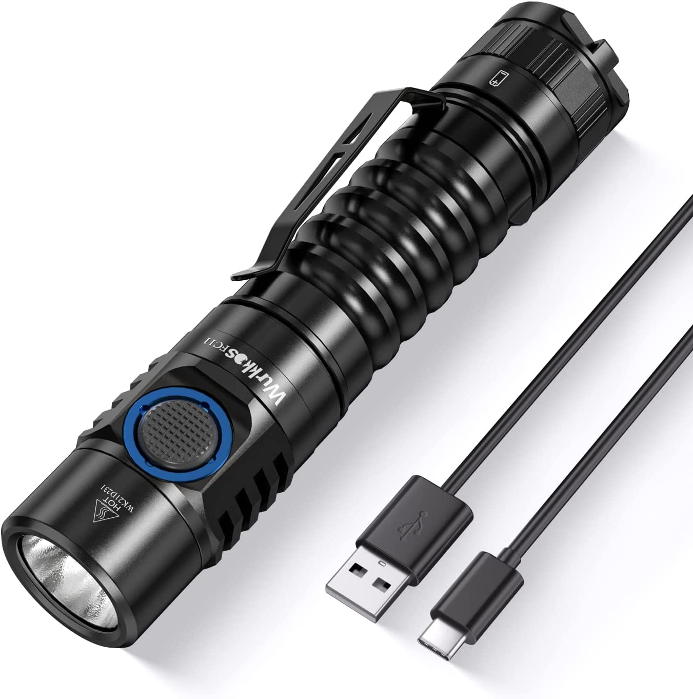 Wurkkos FC11 Pocket LED Flashlight - 1300 Lumens, USB-C Rechargeable, IP67 Waterproof, Magnetic Tailcap