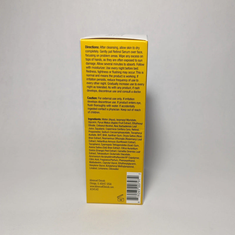 Advanced Clinicals Retinol Serum Anti-wrinkle 1.75 oz Anti-Aging