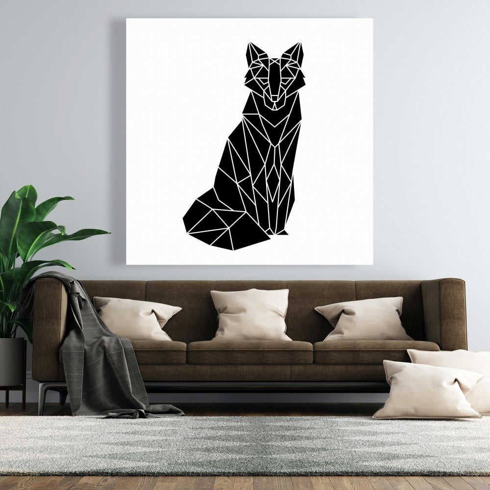 Geometric Fox Fine Art Gallery Wrapped Canvas 24x36