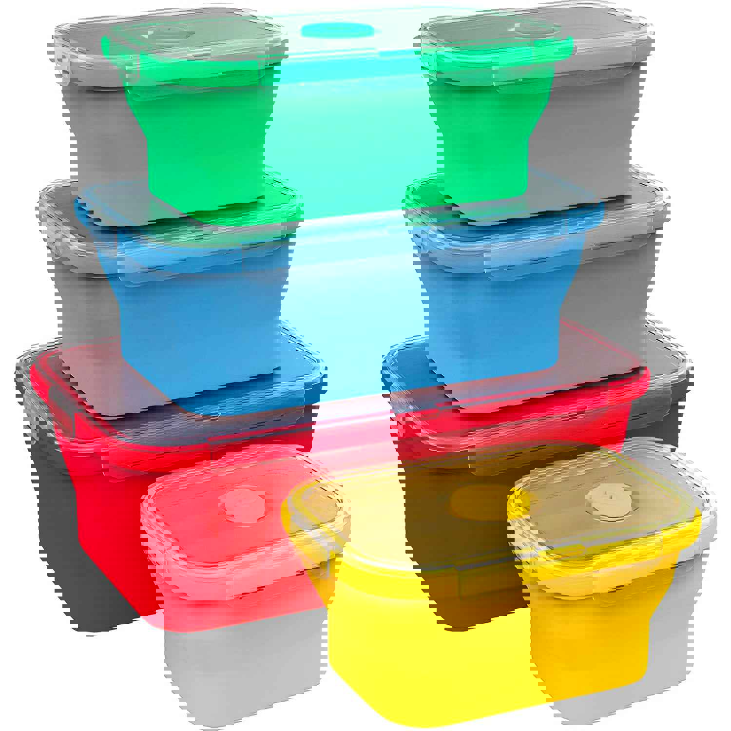 Vremi Silicone Food Storage Containers - Microwave, Freezer, and Dishwasher Safe